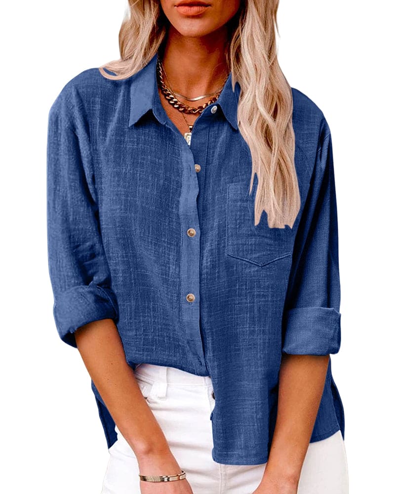 Chemise Boutonnée À Coupe Décontractée Pour Femme | Idéale Pour Les Tenues Décontractées Et Semi-Formelles