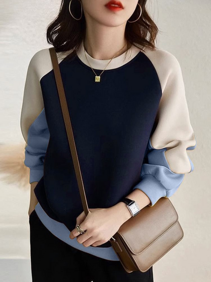 Pull Patchwork À Blocs De Couleur Avec Manches Longues Pour Femme | Idéal Pour Usage Quotidien