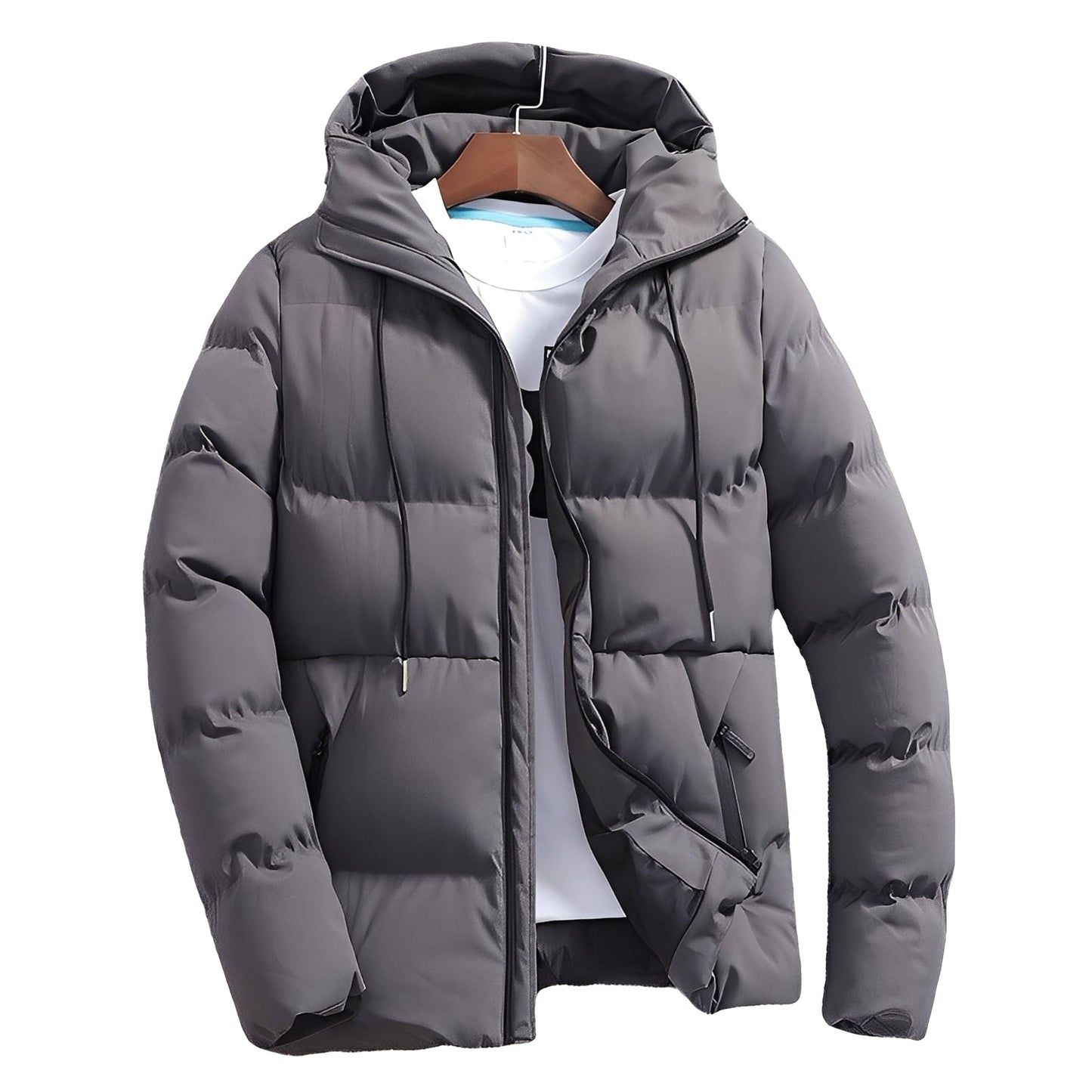 Veste D'hiver Avec Capuche Et Poches Fonctionnelles Pour Homme | Idéale Pour La Saison Froide