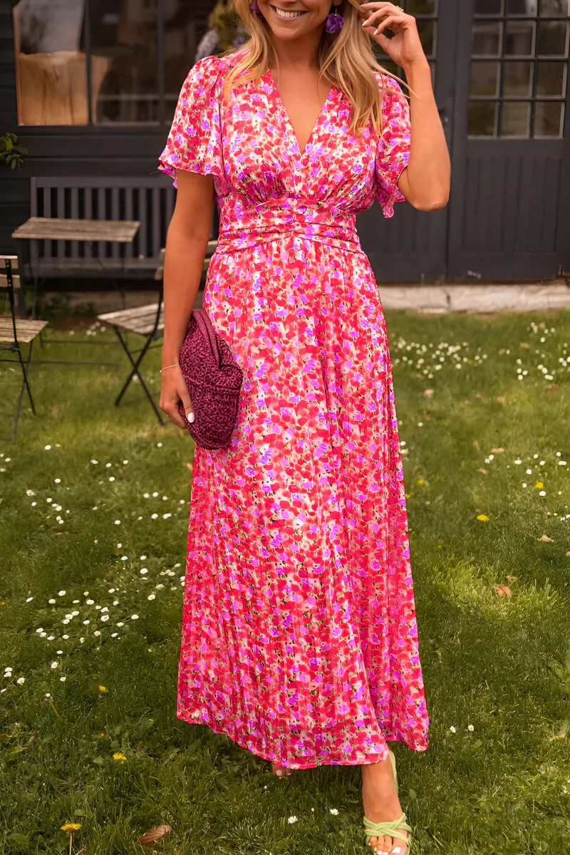 Robe Imprimée à Taille Marquée Avec Coupe Ample pour Femme | Idéale Pour Les Sorties de Printemps