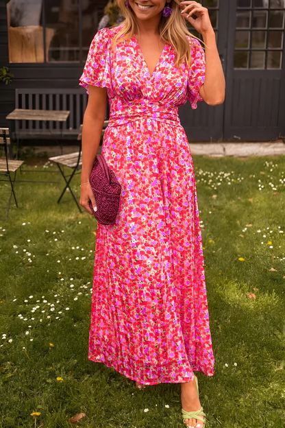 Robe Imprimée à Taille Marquée Avec Coupe Ample pour Femme | Idéale Pour Les Sorties de Printemps