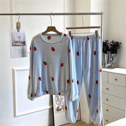 Pyjama Long à Manches Longues avec Coupe Ample pour Femmes | Idéal pour l’Hiver