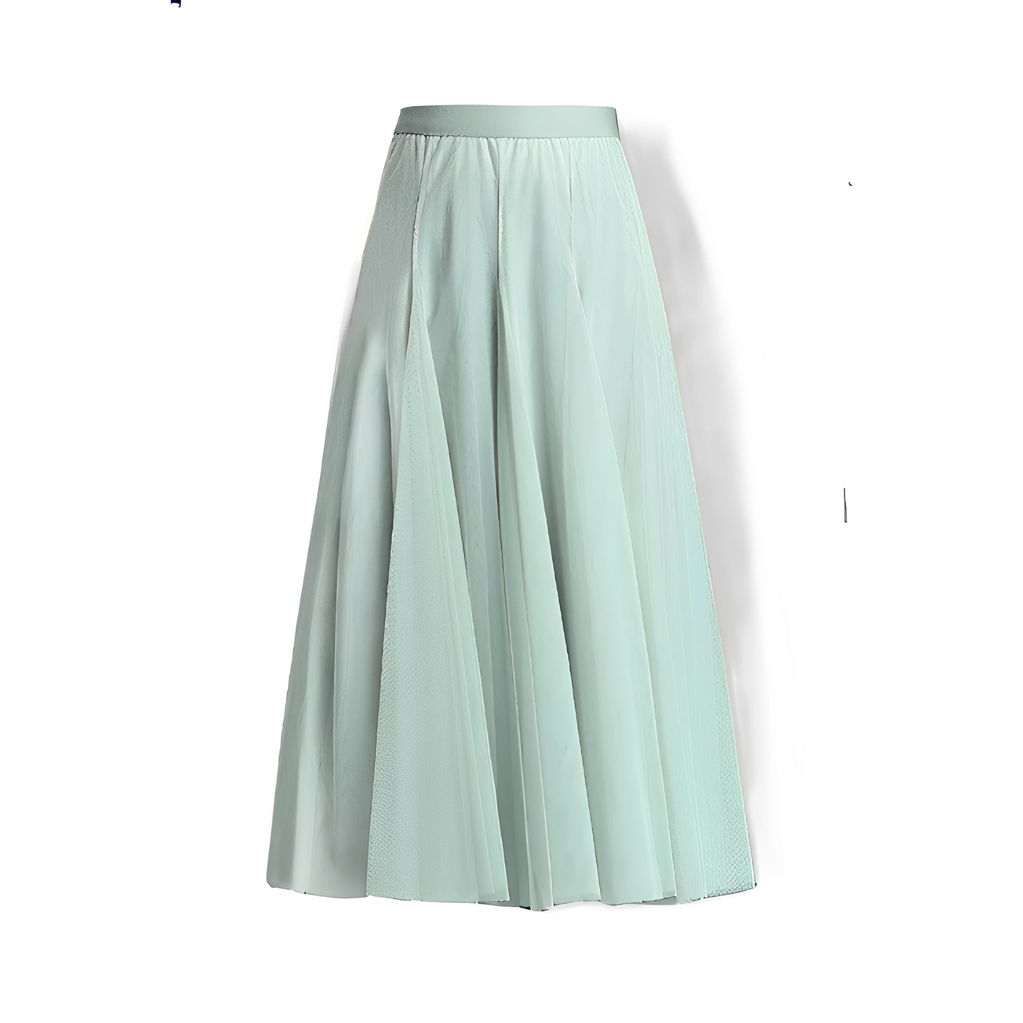 Jupe longue plissée à taille élastiquée pour femmes