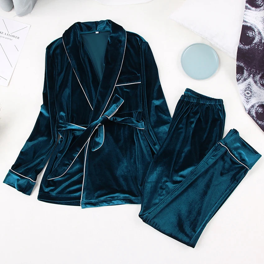 Ensemble Pyjama Deux Pièces À Manches Longues pour Femmes | Idéal pour L’Hiver Et Les Soirées À La Maison