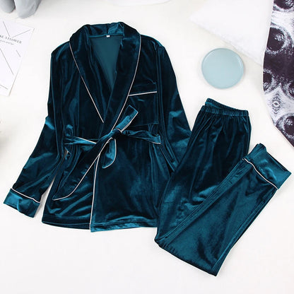 Ensemble Pyjama Deux Pièces À Manches Longues pour Femmes | Idéal pour L’Hiver Et Les Soirées À La Maison