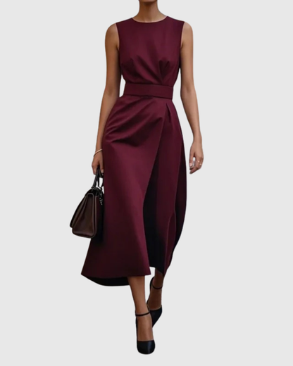 Robe midi sans manches pour femmes