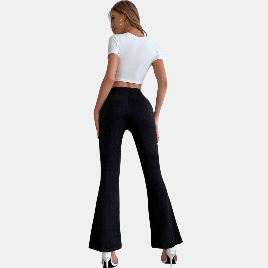 Pantalon Évasé à Taille Haute pour Femme | Idéal pour un Usage Quotidien