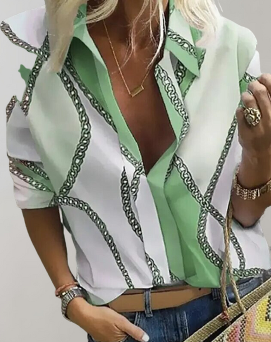 Blouse À Coupe Décontractée Avec Manches Longues Pour Femme | Idéale Pour Le Quotidien