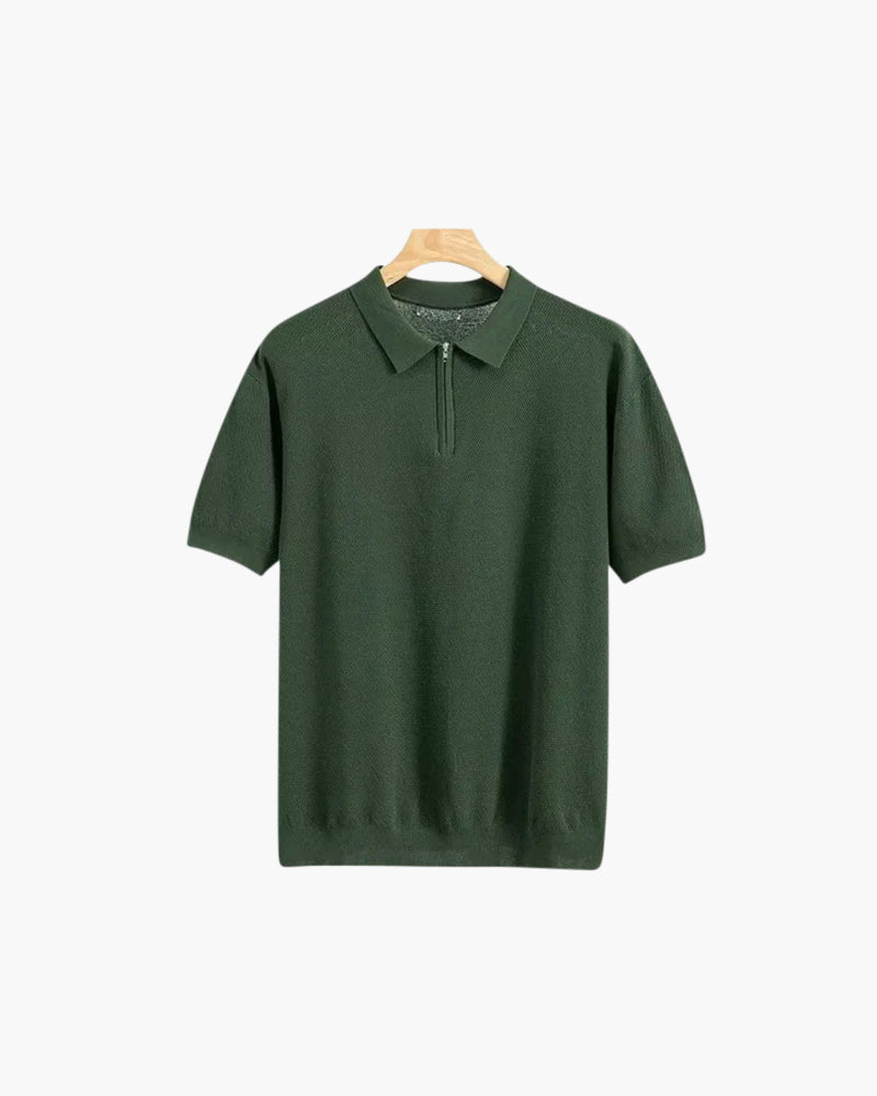 Polo D’Été Avec Fermeture Zippée Pour Hommes | Idéal Pour Un Usage Quotidien Et Professionnel Décontracté