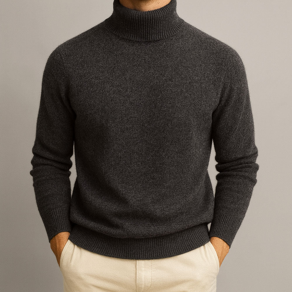 Pull À Col Roulé Avec Coupe Ajustée Pour Homme | Idéal Pour Le Printemps Et L’Automne