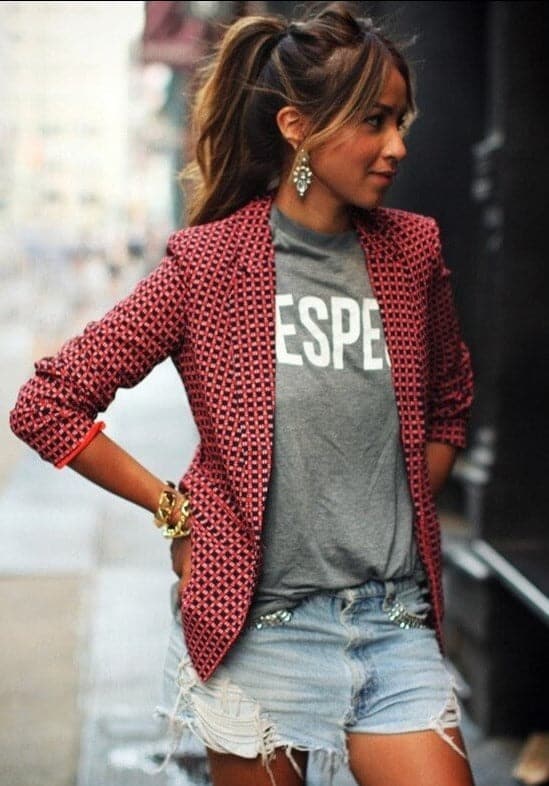 Veste À Motif À Carreaux Avec Col À Revers Pour Femme | Idéale Pour Usage Quotidien Et Travail