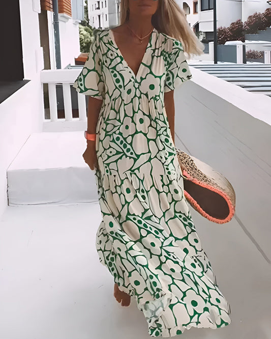 Robe Fluide À Manches Courtes Pour Femme | Idéale Pour Les Journées Chaudes Et Les Sorties Décontractées