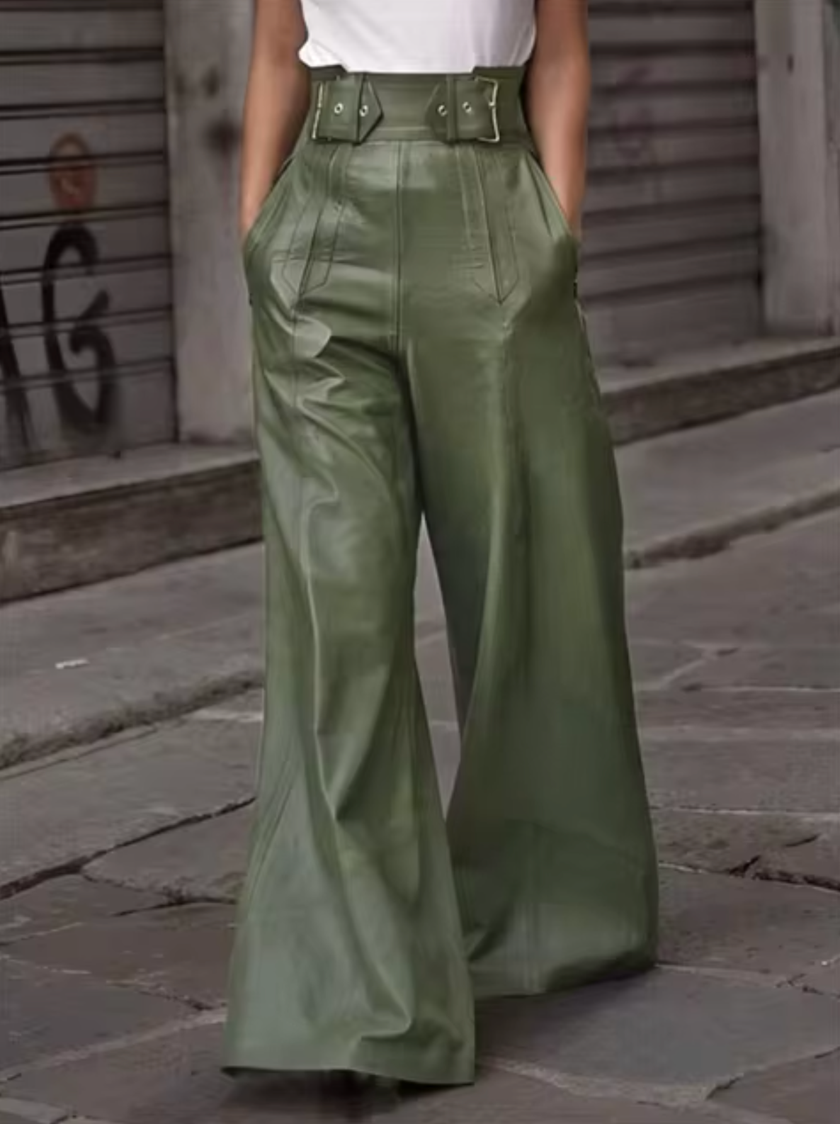 Pantalon Large à Taille Haute pour Femme | Idéal pour l’Automne et l’Hiver