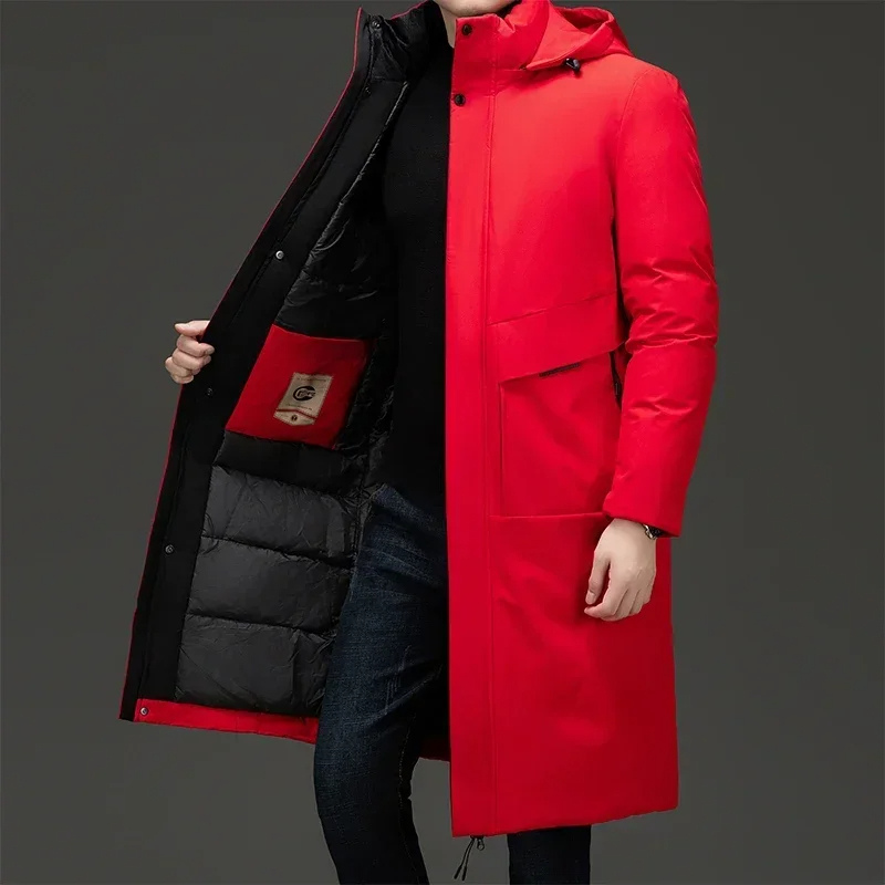 Parka Longue Matelassée À Capuche pour Hommes | Idéale pour Saison Froide