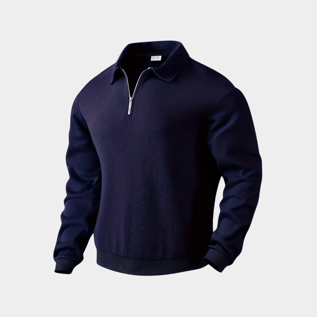 Sweat à Motifs Géométriques avec Fermeture Zippée pour Homme | Idéal pour Automne et Hiver