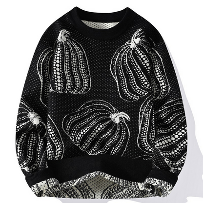 Pull À Motif Citrouille Avec Coupe Décontractée Pour Adultes | Idéal Pour Saison Automnale
