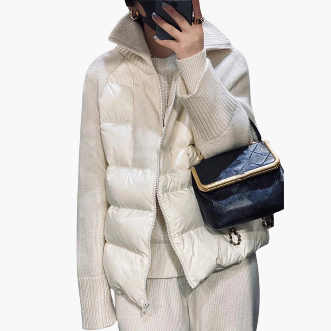 Parka à Col Montant avec Fermeture Éclair pour Femme | Idéale pour l’Automne et l’Hiver