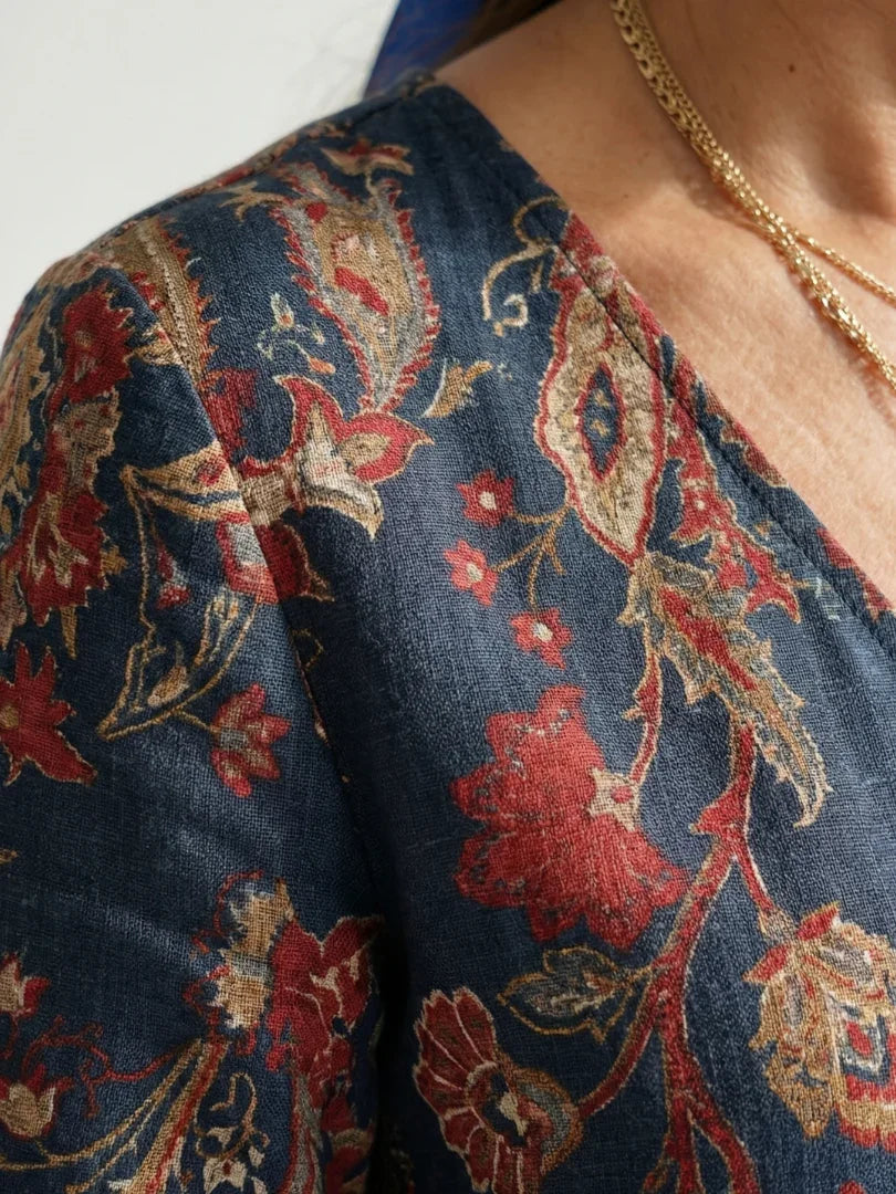 Robe midi à imprimé floral pour femmes