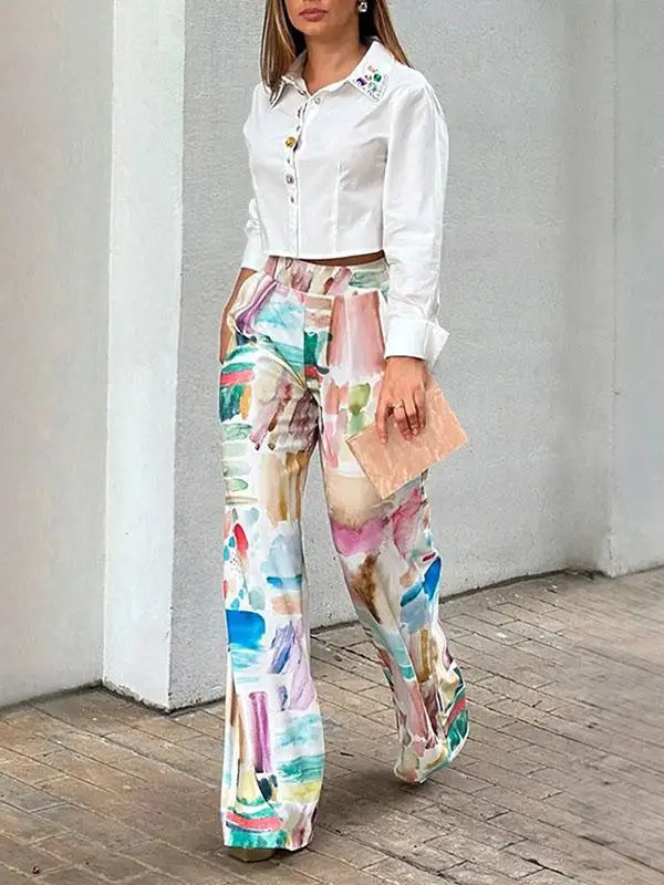 Pantalon Taille Haute À Jambes Droites Pour Femme | Idéal Pour Printemps Et Été
