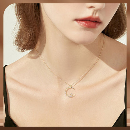 Collier avec Pendentif Lune Et Étoile pour Femme | Idéal pour Les Occasions Spéciales
