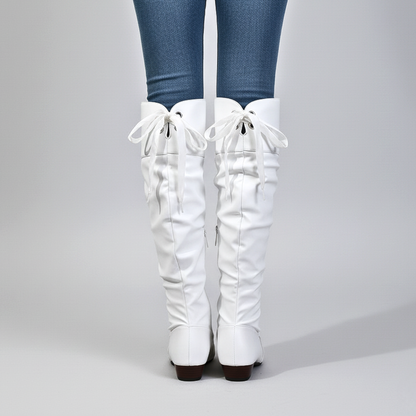 Bottes Cuissardes À Tige Froncée Pour Femme Idéales Pour L'automne Et L'hiver