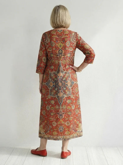 Robe midi imprimée pour femmes