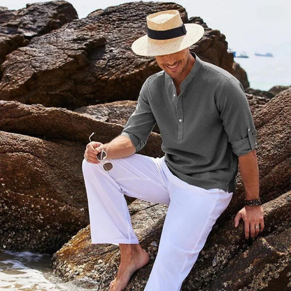 Chemise Décontractée À Manches Longues pour Homme avec Col Classique | Idéale pour Le Quotidien