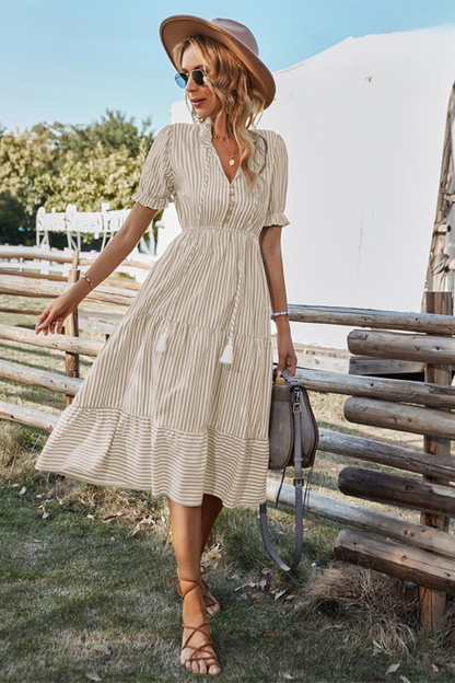 Robe Mi-Longue avec Détail à Nouer pour Femmes | Idéale pour l’Été        Ask ChatGPT