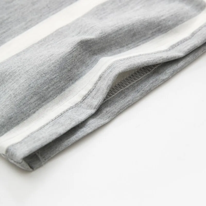 Shortama Rayé à Manches Courtes pour Homme | Idéal pour la Nuit ou la Détente à la Maison