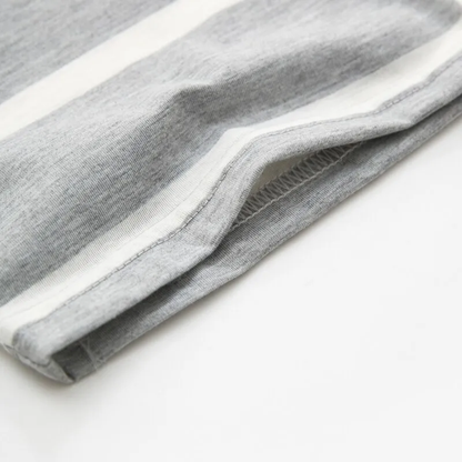 Shortama Rayé à Manches Courtes pour Homme | Idéal pour la Nuit ou la Détente à la Maison