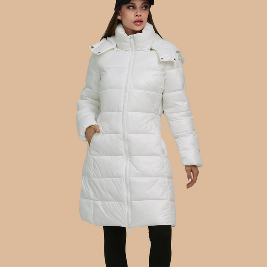 Doudoune Longue Avec Capuche Ajustable Pour Femmes | Idéal Pour La Saison Froide