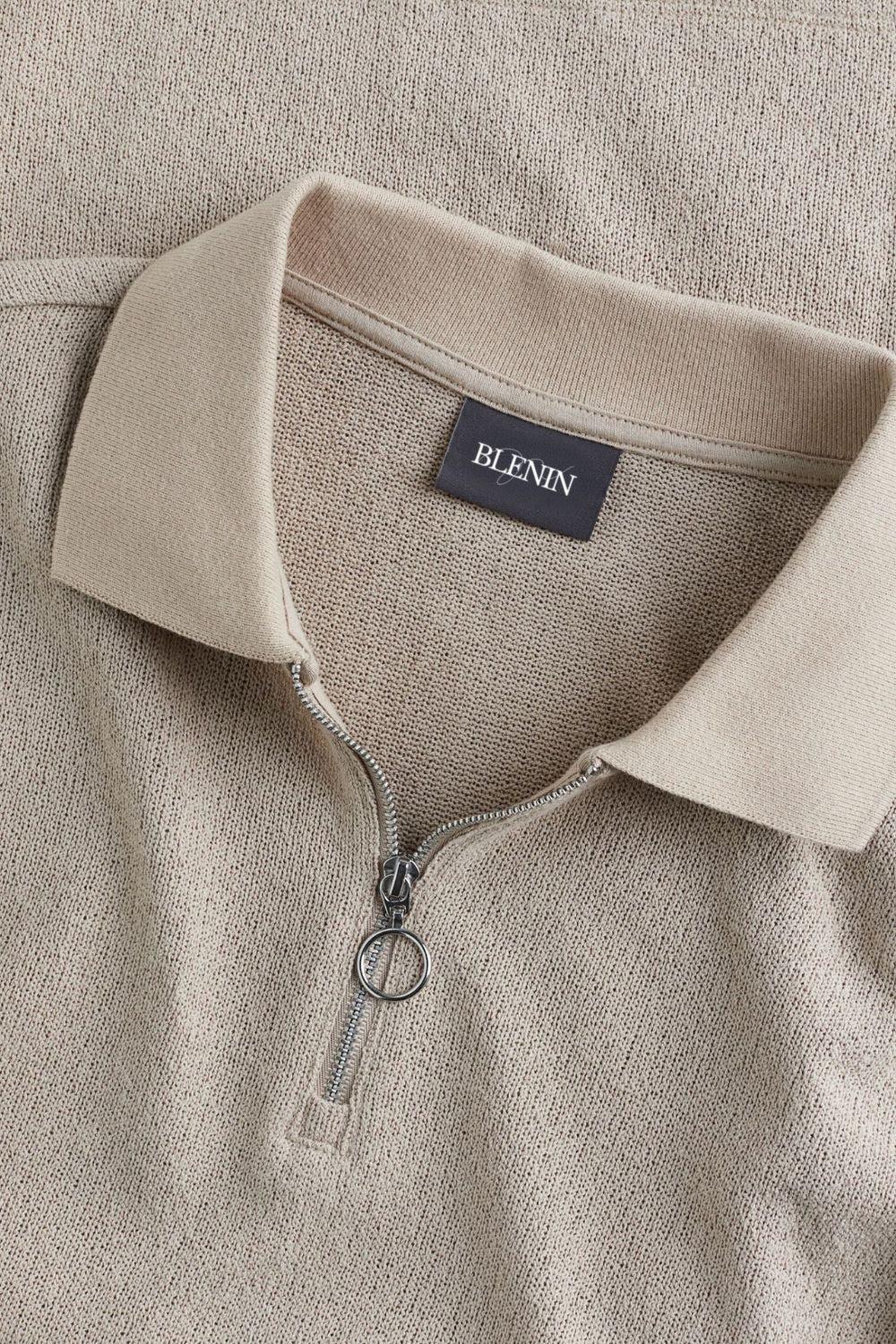 Polo En Maille Avec Fermeture Zippée Pour Hommes | Idéal Pour Les Tenues Quotidiennes Et Business Casual