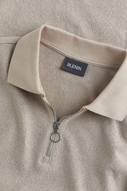 Polo En Maille Avec Fermeture Zippée Pour Hommes | Idéal Pour Les Tenues Quotidiennes Et Business Casual