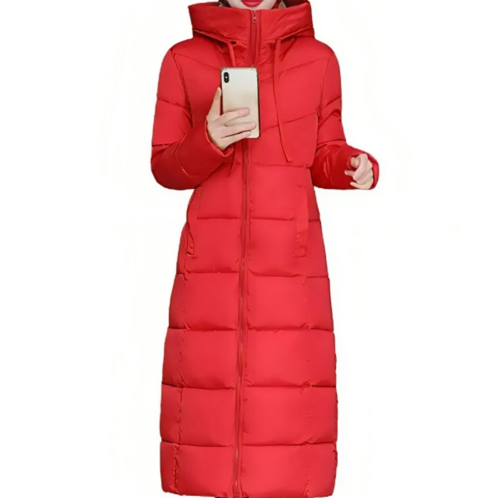 Manteau d’Hiver Long Matelassé avec Capuche pour Femme | Idéal pour l’Automne et l’Hiver