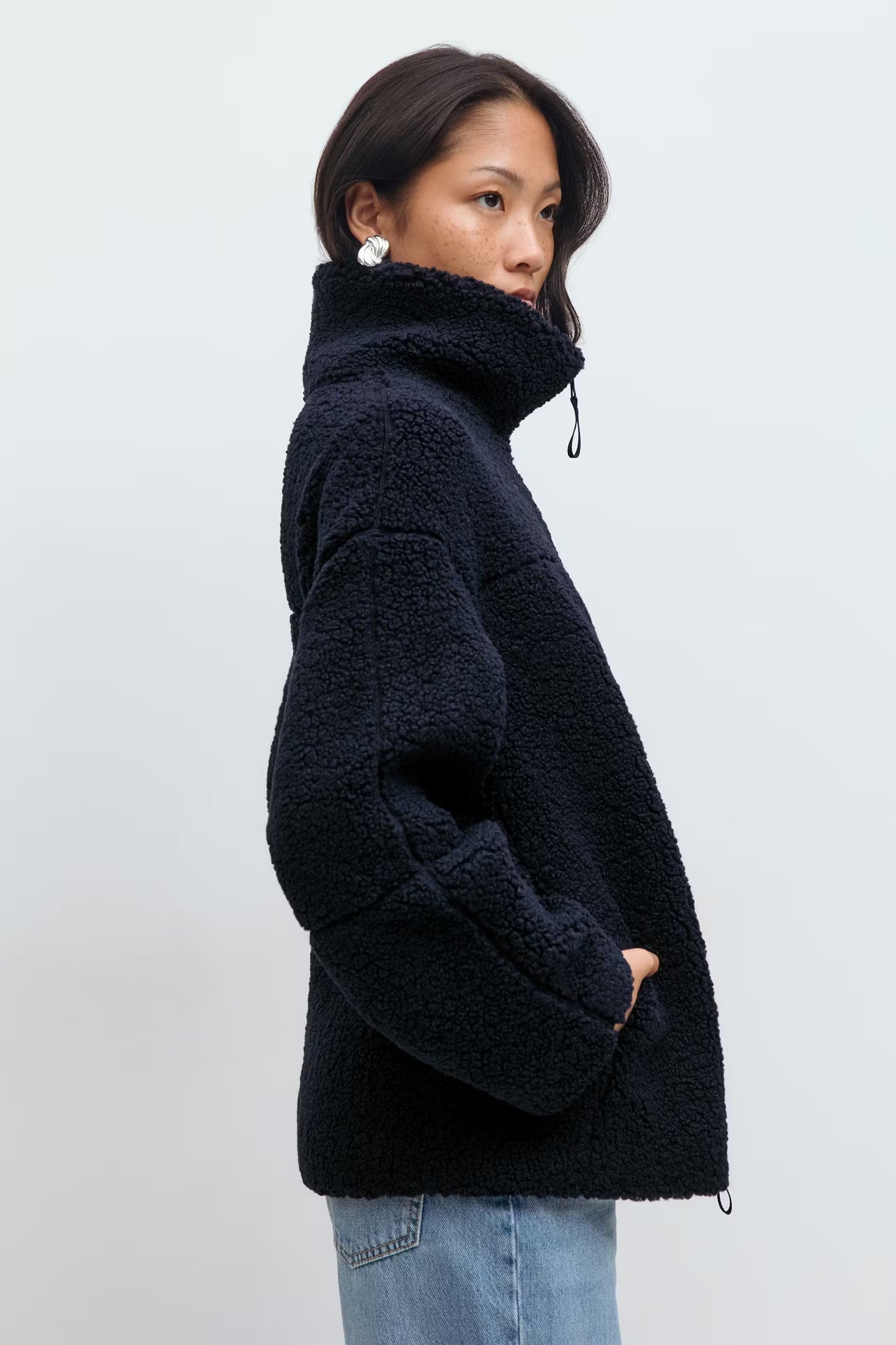 Veste À Col Montant Avec Fermeture Zippée Pour Femme | Idéale Pour L'automne