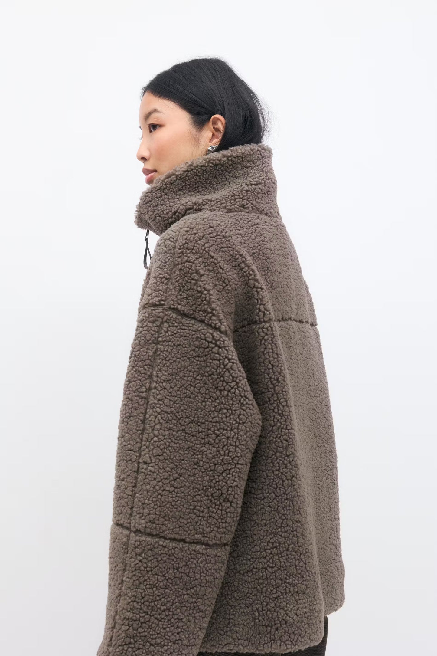 Veste À Col Montant Avec Fermeture Zippée Pour Femme | Idéale Pour L'automne