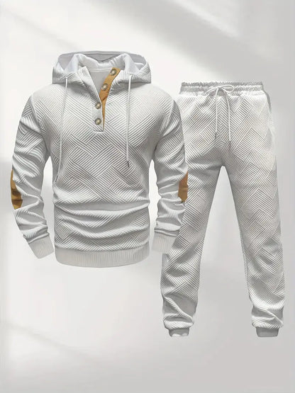 Ensemble Survêtement Texturé avec Capuche et Cordon de Serrage pour Homme | Idéal pour Usage Quotidien