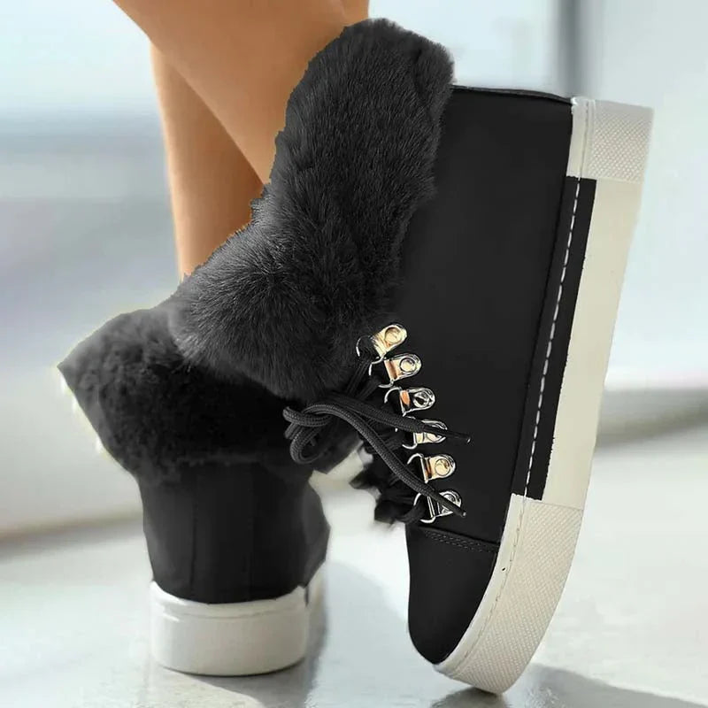 Bottines Fourrées à Coupe Montante pour Femmes | Idéal pour la Saison Froide