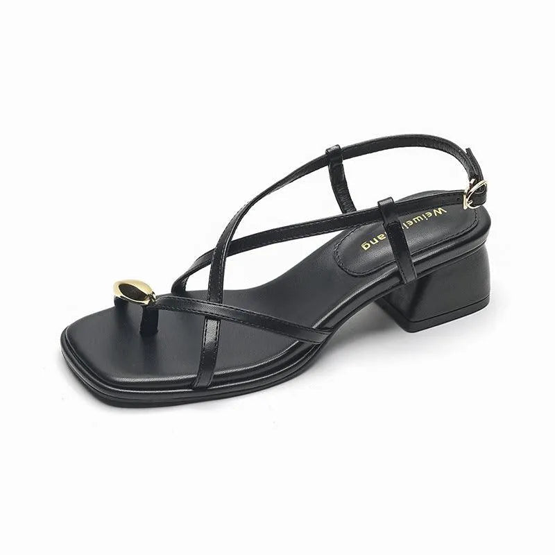 Tongs Romaines Avec Bride Élastique Pour Femme | Idéales Pour Tenues Décontractées Et Semi-Formelles
