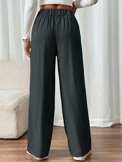 Pantalon Droit pour Femme avec Ceinture Élastique | Idéal pour le Quotidien et les Sorties