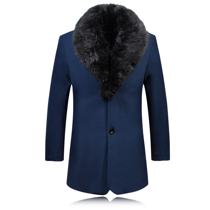 Manteau Long Uni avec Coupe Droite pour Homme | Idéal pour l’Hiver