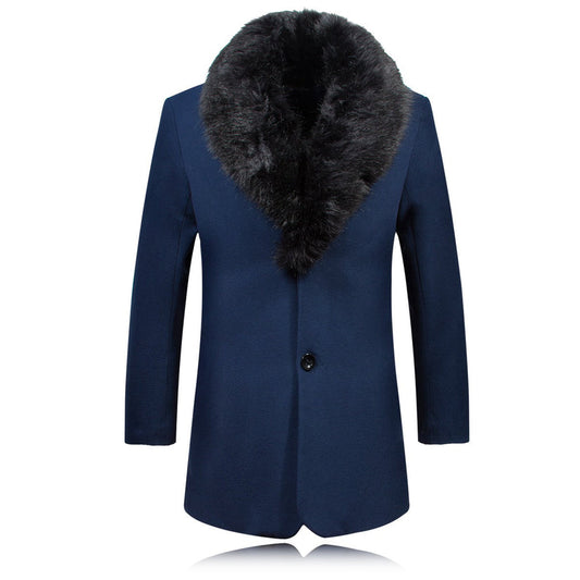 Manteau Long Uni avec Coupe Droite pour Homme | Idéal pour l’Hiver