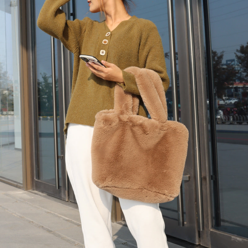 Sac Cabas en Fausses Fourrures pour Femme | Idéal pour un Usage Quotidien