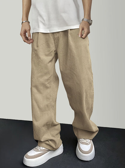 Pantalon À Jambe Droite Avec Taille À Cordon Pour Homme | Idéal Pour Le Quotidien