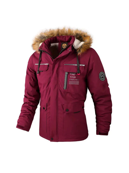 Parka Longue avec Capuche Amovible et Poches Multiples pour Hommes | Idéale pour l’Hiver