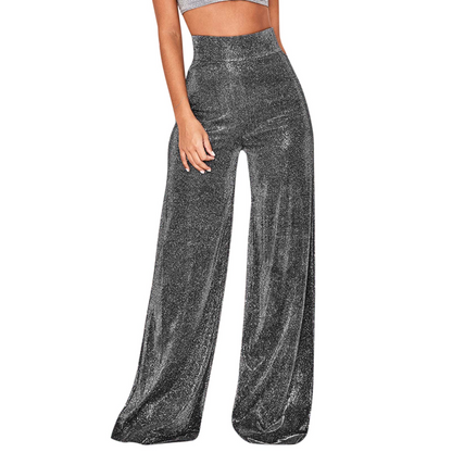 Pantalon Évasé à Taille Haute pour Femme | Idéal pour les Soirées et les Sorties Quotidiennes