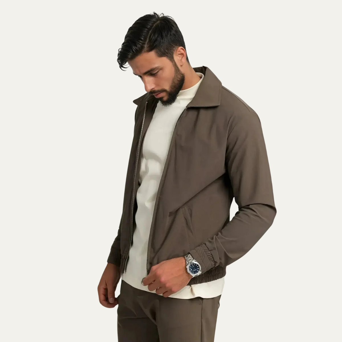 Ensemble Coordonné avec Veste Zippée et Pantalon pour Homme | Idéal pour les Déplacements ou la Détente