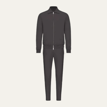 Ensemble Coordonné avec Veste Zippée et Pantalon pour Homme | Idéal pour les Moments Décontractés ou les Déplacements