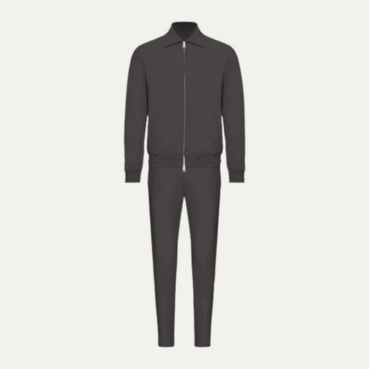 Ensemble Coordonné avec Veste Zippée et Pantalon pour Homme | Idéal pour les Moments Décontractés ou les Déplacements