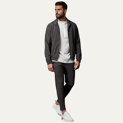 Ensemble Coordonné avec Veste Zippée et Pantalon pour Homme | Idéal pour les Moments Décontractés ou les Déplacements